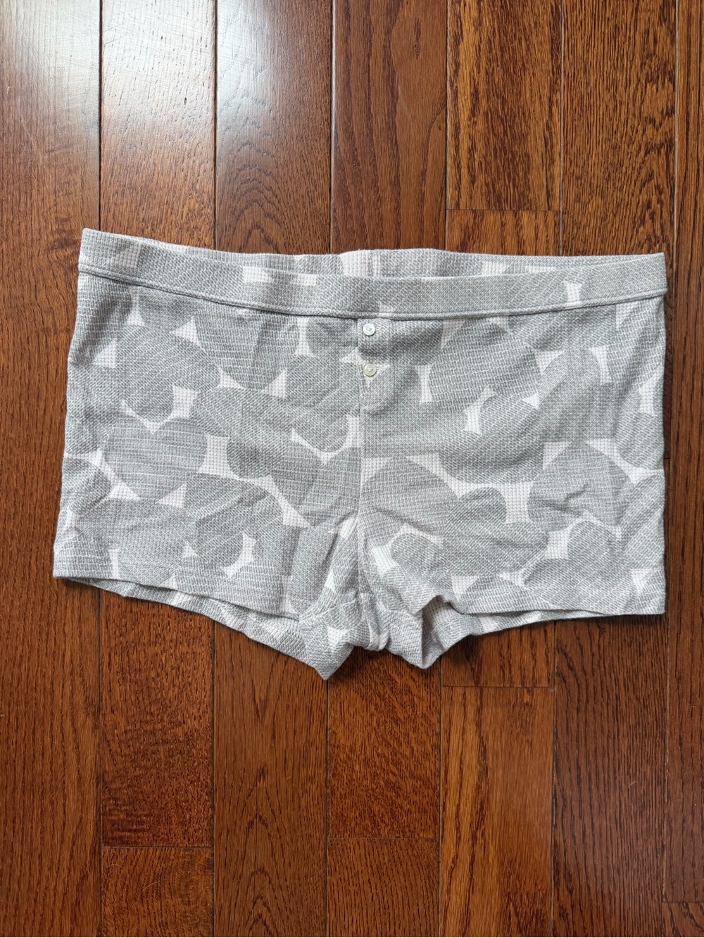 aerie Gray Patterned Lounge Shorts